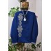 Embroidered shirt "Royal Assymetry Navy"